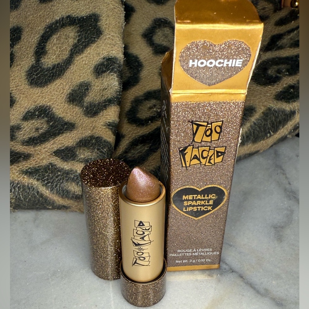 TOO FACED RARE DISCONTINUED Metallic Sparkle Lipstick - Shade Hoochie- NIB